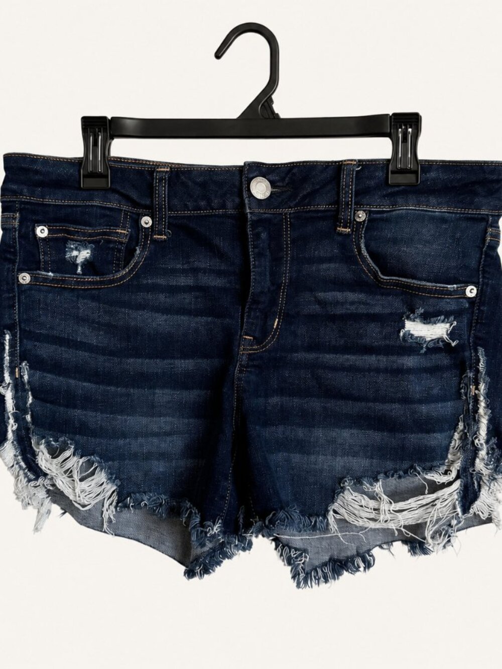 AE Dark Wash Distressed Denim Shorts Size 14